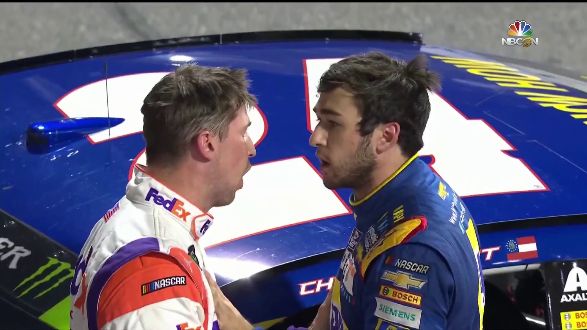 NASCAR suspends Chase Elliott for wrecking Denny Hamlin