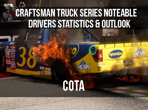 Craftsman Truck Series Notable Drivers Statistics & Outlook: COTA