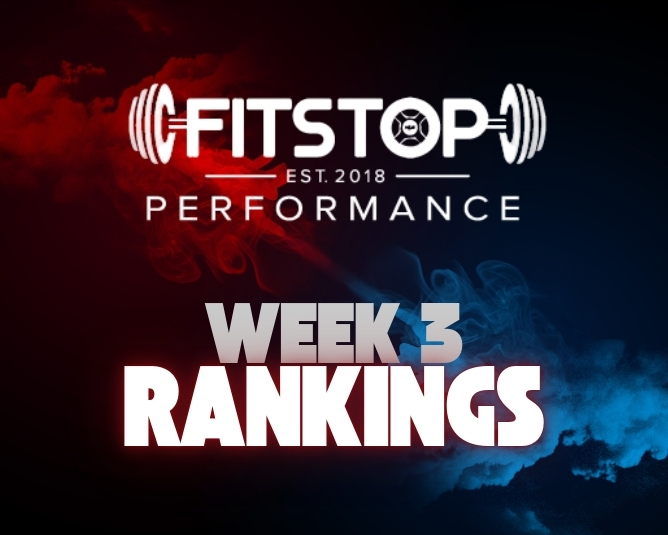 FitStop Performance 2025 Week 3 Power Rankings