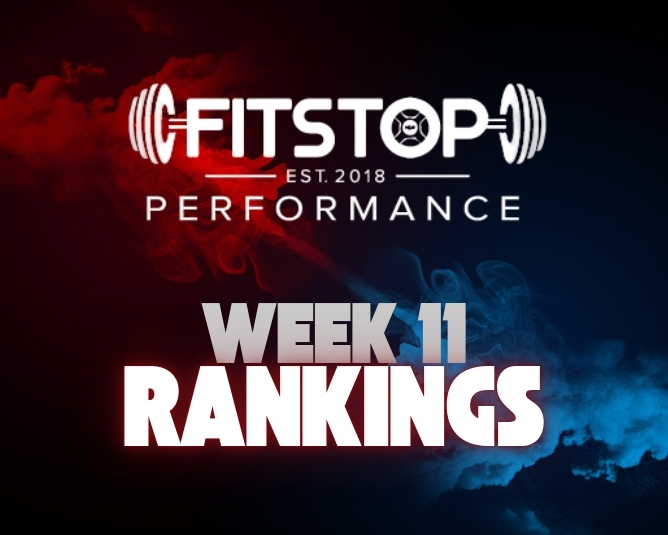FitStop Performance 2025 Week 11 Power Rankings