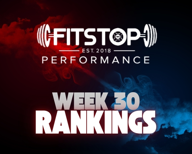FitStop Performance 2025 Week 30 Power Rankings