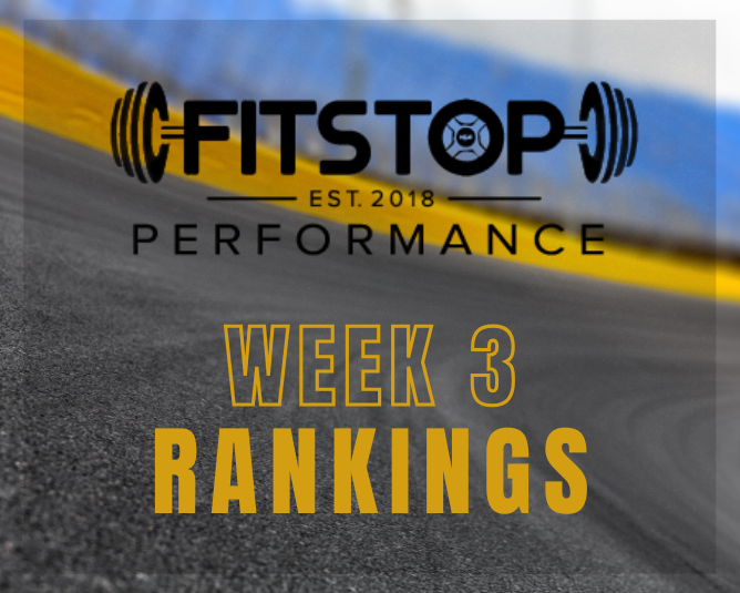 FitStop Performance 2026 Week 3 Power Rankings